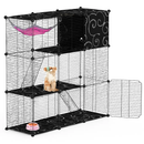 3-Tier Cat Cage Enclosure with Hammock & Toy Ball by LJGDeals