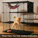 3-Tier Cat Cage Enclosure with Hammock & Toy Ball by LJGDeals