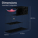 3-Tier Cat Cage Enclosure with Hammock & Toy Ball by LJGDeals