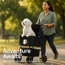 Pet Stroller Foldable Carrier with Storage Basket by LJGDeals