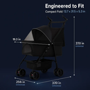 Pet Stroller Foldable Carrier with Storage Basket by LJGDeals