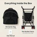 Pet Stroller Foldable Carrier with Storage Basket by LJGDeals