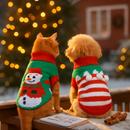 Pet Christmas Sweater Snowman pattern - Size L by LJGDeals