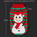 Pet Christmas Sweater Snowman pattern - Size L by LJGDeals