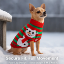 Pet Christmas Sweater Snowman pattern - Size L by LJGDeals