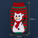 Pet Christmas Sweater Snowman pattern - Size L by LJGDeals