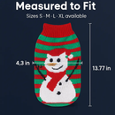 Pet Christmas Sweater Snowman pattern - Size L by LJGDeals