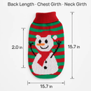 Pet Christmas Sweater Snowman pattern - Size L by LJGDeals