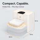 Smart Pet Water Fountain Automatic Cat Water Dispenser 4.5L Cordless Rechargeable Dog Water Fountain Self-Refill with 3 Adjustable Volume 3 Time Inter
