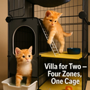 3-Tier Cat Cage with Litter Box and Hammock, Indoor by LJGDeals