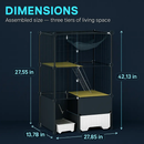3-Tier Cat Cage with Litter Box and Hammock, Indoor by LJGDeals