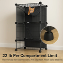 3-Tier Cat Cage with Litter Box and Hammock, Indoor by LJGDeals