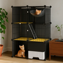 3-Tier Cat Cage with Litter Box and Hammock, Indoor by LJGDeals