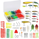 Fishing Lures Kit with Tackle Box, Complete Set by LJGDeals