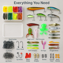 Fishing Lures Kit with Tackle Box, Complete Set by LJGDeals
