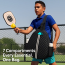 Pickleball Sling Bag - Waterproof, 7-Compartment by LJGDeals