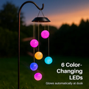Solar Ball Wind Chime with Color-Changing LEDs Outdoor by LJGDeals