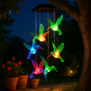 Solar Hummingbird Wind Chime Color Changing by LJGDeals