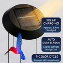 Solar Hummingbird Wind Chime Color Changing by LJGDeals
