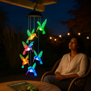Solar Hummingbird Wind Chime Color Changing by LJGDeals