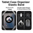 Tablet Case Organizer Elastic Band Tablet Sleeve For 9.7in Tablets w/ Double-sided Design For Mouse Earphone Card by LJGDeals