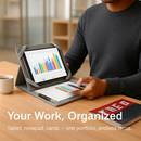 Organizer Case For 9.7in Tablet PC Business Tablet Portfolio w/ A5 Notepad Paper Pad Card Holder by LJGDeals