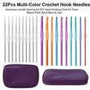 Crochet Hook Set for Smooth Stitching in Color-Coded Handles by LJGDeals