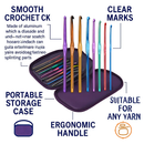 Crochet Hook Set for Smooth Stitching in Color-Coded Handles by LJGDeals