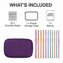 Crochet Hook Set for Smooth Stitching in Color-Coded Handles by LJGDeals