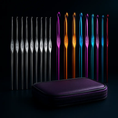 Crochet Hook Set for Smooth Stitching in Color-Coded Handles by LJGDeals