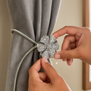 Magnetic Curtain Tiebacks with Extendable Floral Design by LJGDeals