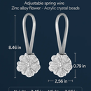 Magnetic Curtain Tiebacks with Extendable Floral Design by LJGDeals