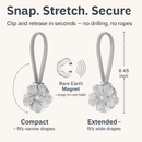 Magnetic Curtain Tiebacks with Extendable Floral Design by LJGDeals