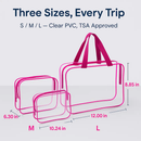 Clear Travel Bags Set for Toiletry Organization by LJGDeals
