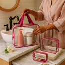 Clear Travel Bags Set for Toiletry Organization by LJGDeals