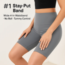 High-Waist Biker Shorts with Tummy Control for Workouts by LJGDeals