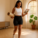 High-Waist Biker Shorts with Tummy Control for Workouts by LJGDeals