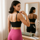 Women Sport Bras with Removable Pads, Low-Impact Square Neck by LJGDeals