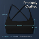 Cross Back Padded Sports Bra with Removable Pads by LJGDeals