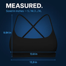 Cross Back Padded Sports Bra with Removable Pads by LJGDeals