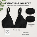 Women Deep V-Neck Sports Bra for Gym - Low-Impact Comfort by LJGDeals