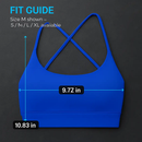 Cross Back Padded Sports Bra with Removable Pads by LJGDeals