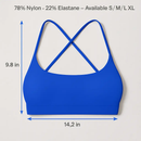 Cross Back Padded Sports Bra with Removable Pads by LJGDeals