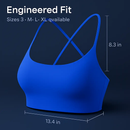 Cross Back Padded Sports Bra with Removable Pads by LJGDeals