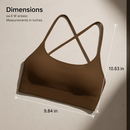 Cross Back Padded Sports Bra with Removable Pads by LJGDeals