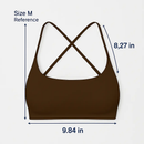 Cross Back Padded Sports Bra with Removable Pads by LJGDeals