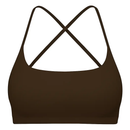 Cross Back Padded Sports Bra with Removable Pads by LJGDeals