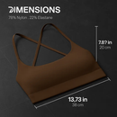 Cross Back Padded Sports Bra with Removable Pads by LJGDeals