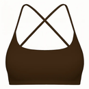Cross Back Padded Sports Bra with Removable Pads by LJGDeals