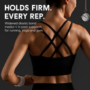 Cross Back Sport Bra Green-Red-Black Color Combo by LJGDeals